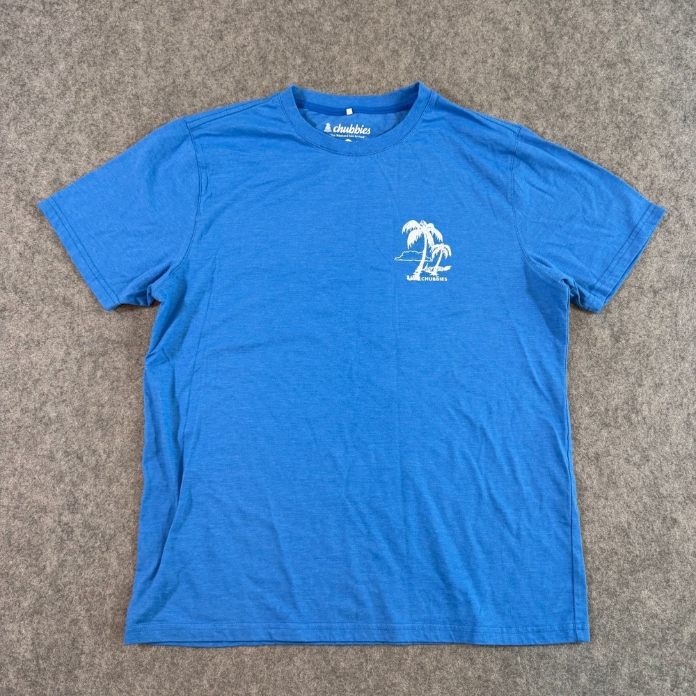 Chubbies Blue Relaxer The Weekend Has Arrived Crew Neck T-Shirt Men's Size Large